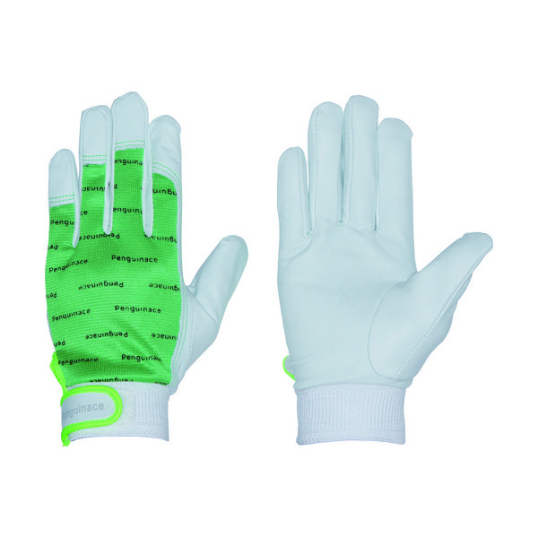 ペンギンエースジャパン ペンギンエース 国産牛本革手袋 エレカー (グリーン・Lサイズ) TH-509L 1双 855-2956（直送品）