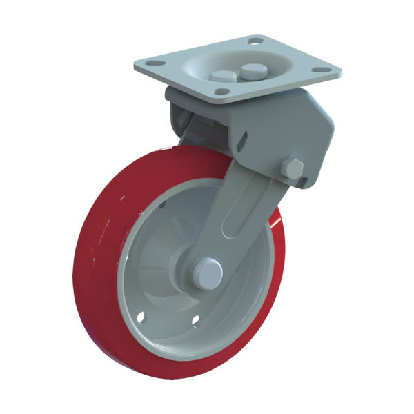 サムソンキャスター SAMSONG スプリング内蔵キャスター 固定 PU車 150mm TP6061R-02-PSD-SA-R 1個（直送品）