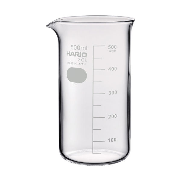 HARIO トールビーカー 目安目盛付 500ml TB-500-SCI 1個 855-7573（直送品）