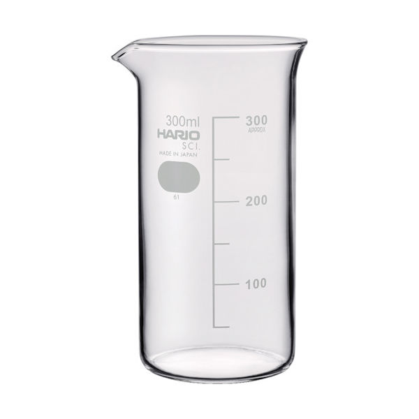 HARIO トールビーカー 目安目盛付 300ml TB-300-SCI 1個 855-7572（直送品）