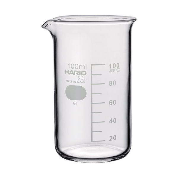 HARIO トールビーカー 目安目盛付 100ml TB-100-SCI 1個 855-7570（直送品）
