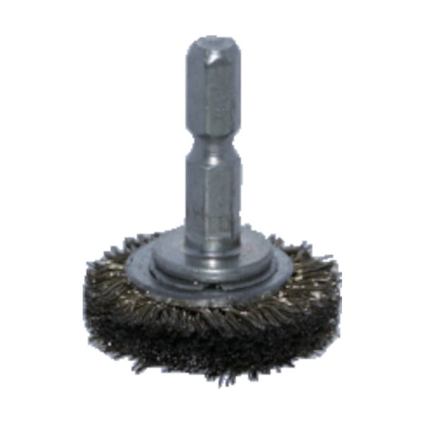 トラスコ中山 TRUSCO 軸付ホイールブラシ φ32X軸6.35 真鍮メッキ鋼線 線径0.2 TB-6201-60 1個 855-4878（直送品）