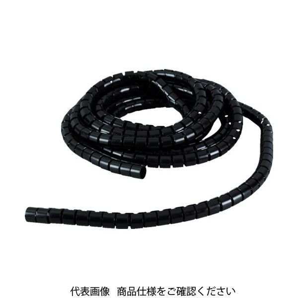 トラスコ中山 TRUSCO 電線保護材 スリットチューブ 5m 結束径35 黒 TKL32PEBK 1巻 855-4866（直送品）