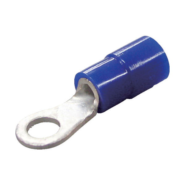 ニチフ 環境配慮形絶縁被覆付丸形端子R形(100個入)より線1.04~2.63外寸9.5mmスタッド径5.3mm TMEX 2-5-BLU（直送品）