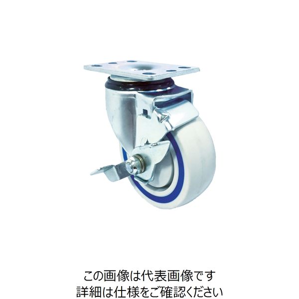 SAMSONG サンドイッチクッションキャスター 自在ストッパー付ナイロンゴム車 TP5040-01-NSR-SD-TLB 1個（直送品）
