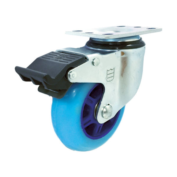 サムソンキャスター SAMSONG 高弾性ウレタンキャスター 自在ストッパー付 PU車 127mm TP5050-01-HPU-SWB 1個（直送品）