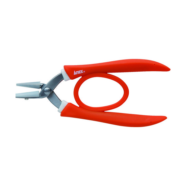 アネックス ラジオペンチ(ステンレス) ナイロンカバー付ラバーグリップヤットコ 片丸タイプ(平・丸) 全長135mm 252-N（直送品）