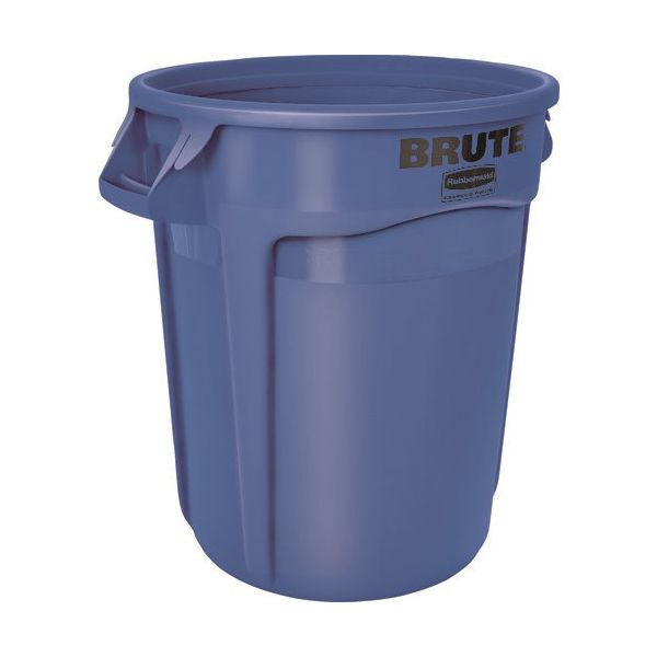 ニューウェルブランズ・ジャパン ラバーメイド ラウンドブルートコンテナ スリット付き 37.9L ブルー 177969965 1個（直送品）