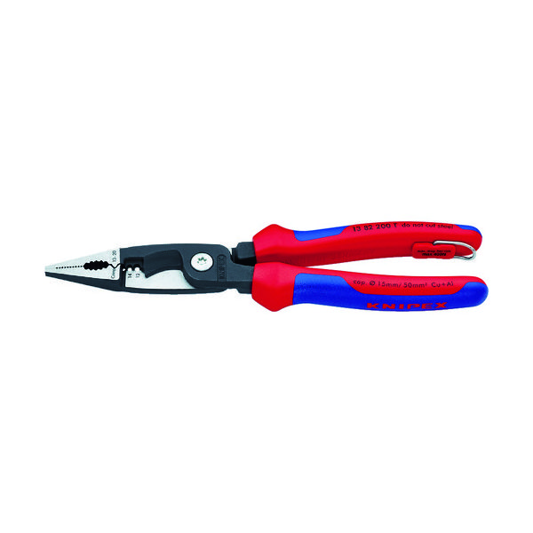 KNIPEX エレクトロプライヤー 落下防止 200mm 1382-200T 1丁 836-9076（直送品）