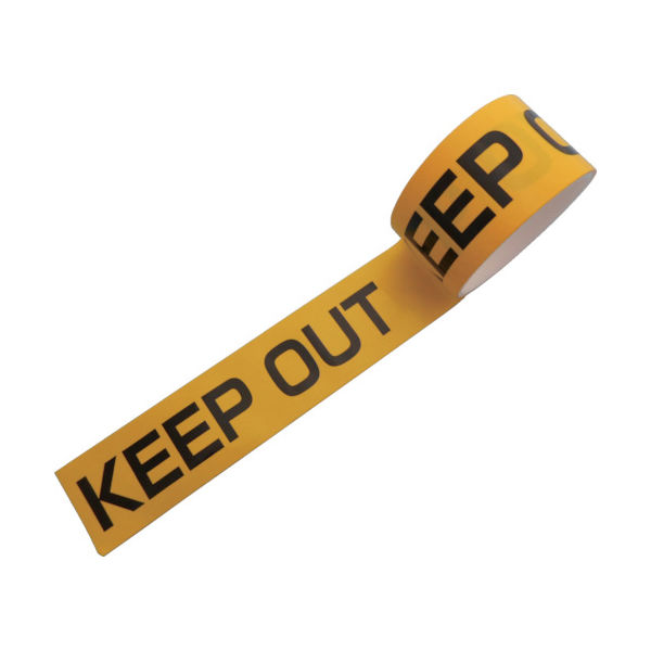 日東電工 日東 プリントラインテープ E-SDP KEEP OUT 0.12mm×50mm×10m イエロー 5010E-SDP22 836-6224（直送品）