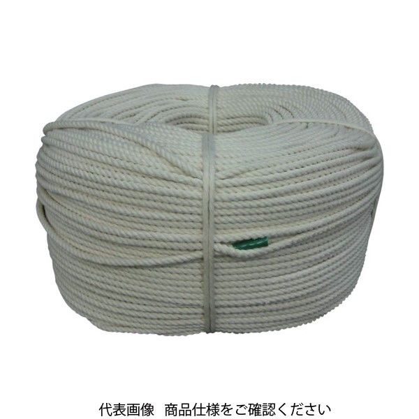 ユタカメイク ロープ 綿ロープ巻物 4φ×200m C4-200 1巻 829-1207（直送品）