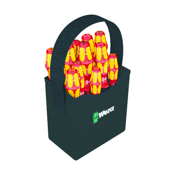 Wera Werk 2GO 絶縁ドライバーセット 持ち手付バッグ入り 11本 004310 1セット 856-7254（直送品）