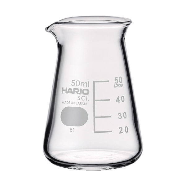 HARIO コニカルビーカー 目安目盛付 50ml CB-50-SCI 1個 855-7575 