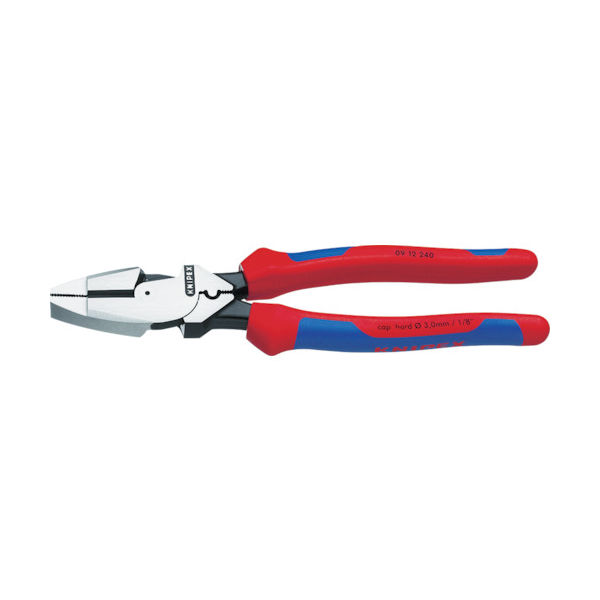 KNIPEX 0912ー240(落下防止ツール付き) 架線工事用強力ペンチ 0912-240T 1丁 836-8952（直送品）