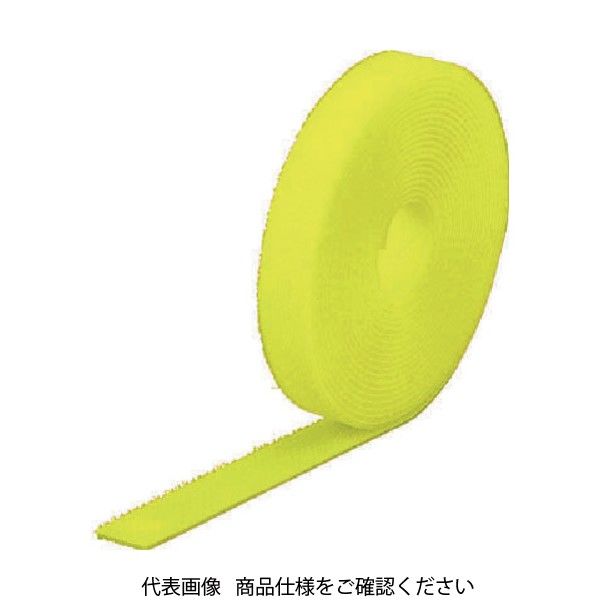 トラスコ中山 TRUSCO マジックバンド[[R下]]結束テープ両面蛍光イエロー40mm25m MKT-40250-LY 1巻（直送品）