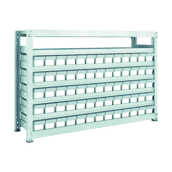 トラスコ中山 TRUSCO スチールラック M3型中量棚 H1200 樹脂NG引出付 小X65 M3-4657-E65 1台(1個)（直送品）