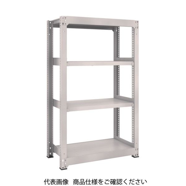 TRUSCO スチールラック M3型中量棚 1500×1121×H1500 4段 単体 ネオグレー M3-55124 NG 1セット(1個)（直送品）