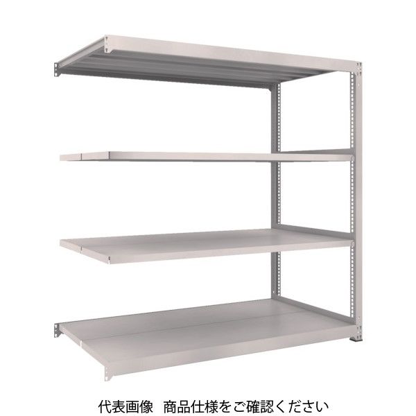 TRUSCO スチールラック M3型中量棚 1200×1121×H1800 4段 連結 ネオグレー M3-64124B NG（直送品）