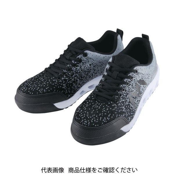 丸五 MARUGO マンダムニット#001 グレー/ブラック 25.0cm MNDMNIT001-G/BK-250 1足 836-8767（直送品）