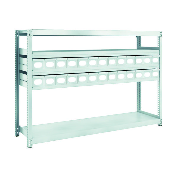 トラスコ中山 TRUSCO スチールラック M2型軽中量棚 H1200 スチール引出付 小X26 M2-4645-A26 1台(1個)（直送品）