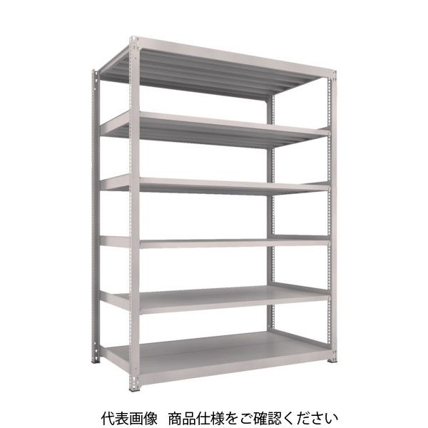 TRUSCO スチールラック M3型中量棚 900×1121×H2400 6段 単体 ネオグレー M3-83126 NG 1セット(1個)（直送品）