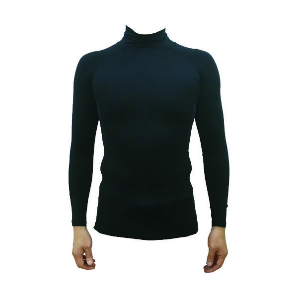 トラスコ中山 TRUSCO 虫よけUVクールロングスリーブインナー ブラック L MUVIN-BK-L 1着(1双) 855-0570（直送品）