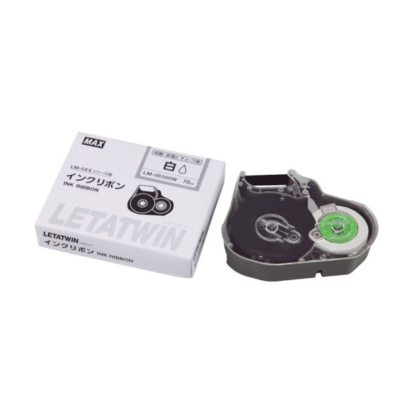 マックス MAX チューブマーカー レタツイン 専用インクリボンカセット LM-IR500W 1個 855-0355（直送品）