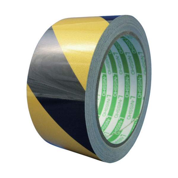 日東電工 日東エルマテ 再帰反射テープ 75mm×10m イエロー/ブラック HT-75YB 1巻 829-0901（直送品）