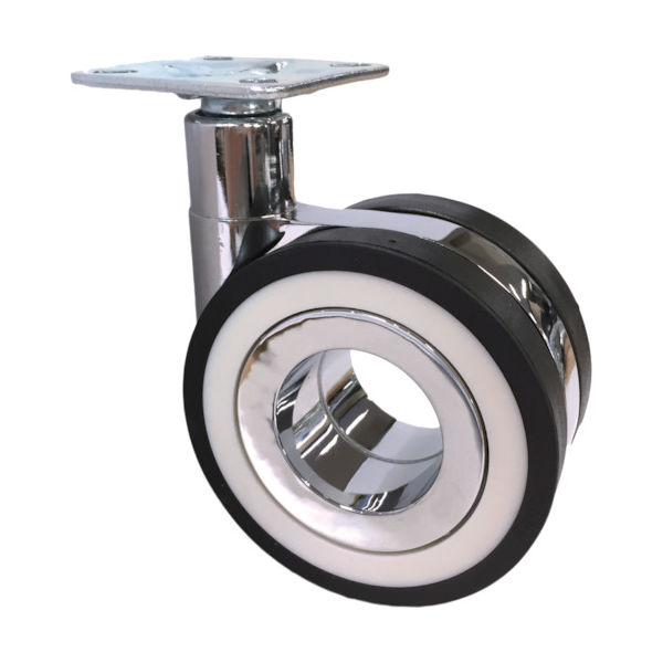 サムソンキャスター SAMSONG デザイン双輪キャスター「Koo」 プレート 自在 75mm KOO-P-75 1個 828-0268（直送品）