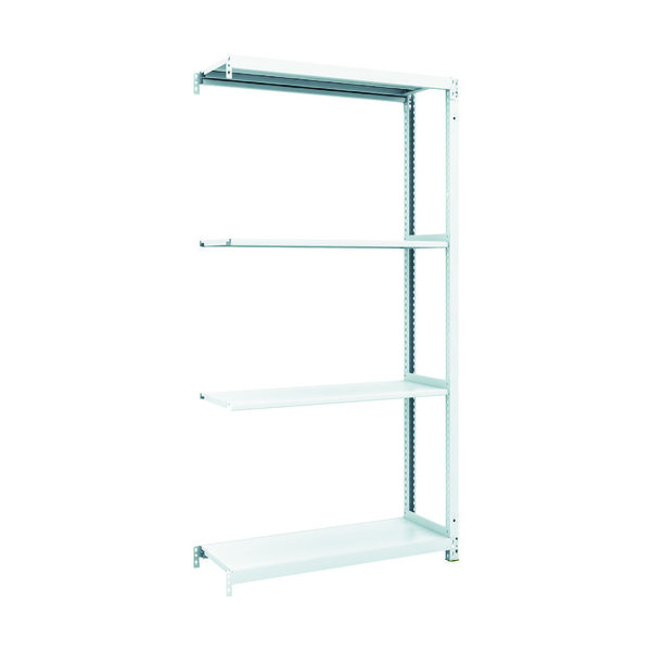 TRUSCO スチールラック M1型抗菌塗装ボルトレス軽量棚900X320XH1800 4段 連結 M1-6334B 1台(1個)（直送品）