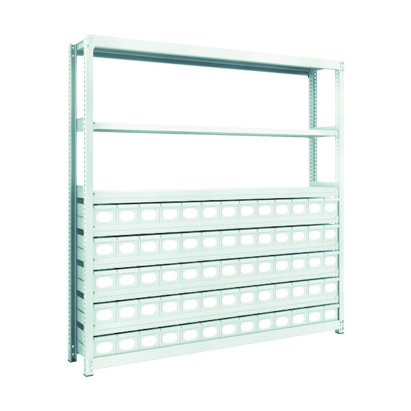 トラスコ中山 TRUSCO スチールラック M2型軽中量棚 H1800 スチール引出付 小X65 M2-6638-A65 1台(1個)（直送品）