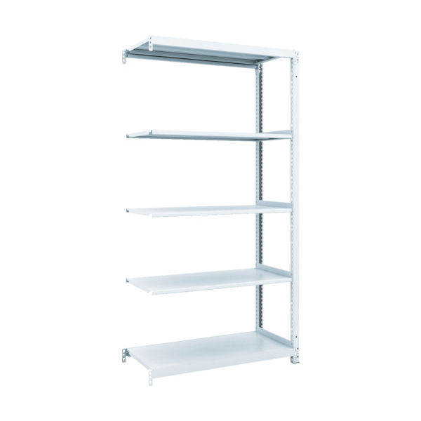 TRUSCO スチールラック M1型抗菌塗装ボルトレス軽量棚900X420XH1800 5段 連結 M1-6345B 1台(1個)（直送品）