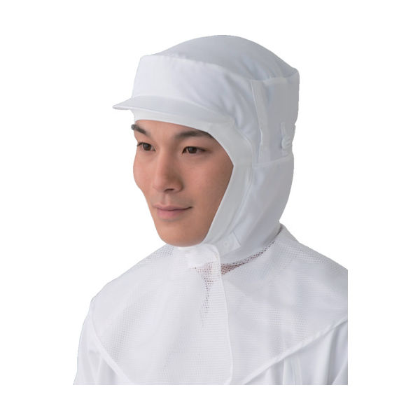 東洋リントフリー TriApex TriApex異物混入防止対策フードJK487C L 白 JK487C-01-L 1枚 836-4400（直送品）