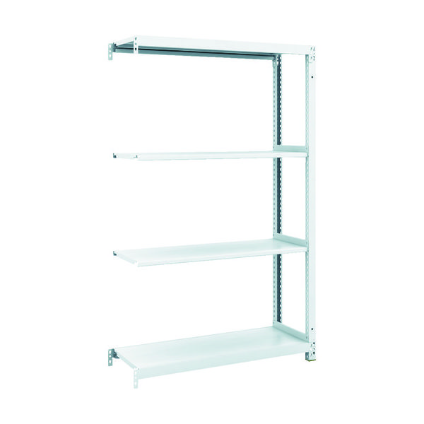 TRUSCO スチールラック M1型抗菌塗装ボルトレス軽量棚900X320XH1500 4段 連結 M1-5334B 1台(1個)（直送品）