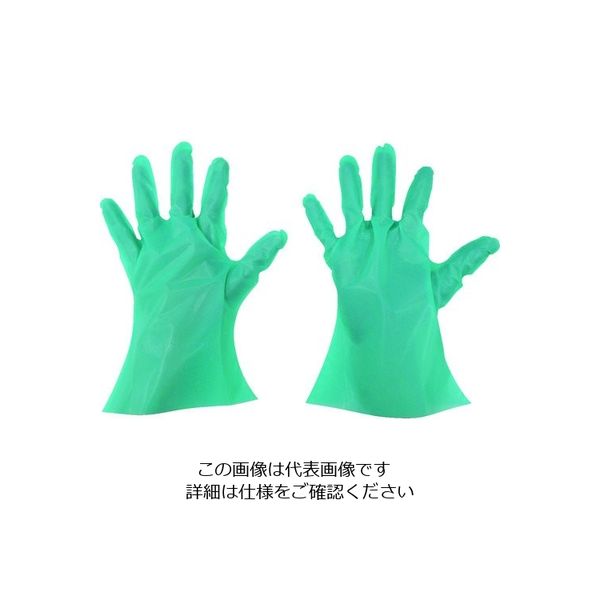東京パック 使い捨て手袋 ニューマイジャストエコノミー化粧箱 ML グリーン GNEK-ML 1箱(200枚) 836-3679（直送品）