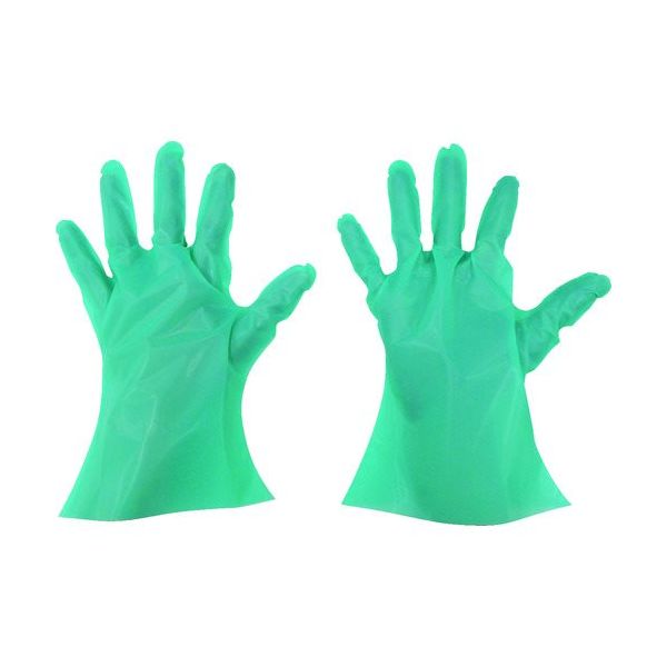 東京パック 使い捨て手袋 ニューマイジャストエコノミー化粧箱 SS グリーン GNEK-SS 1箱(200枚) 836-3675（直送品）