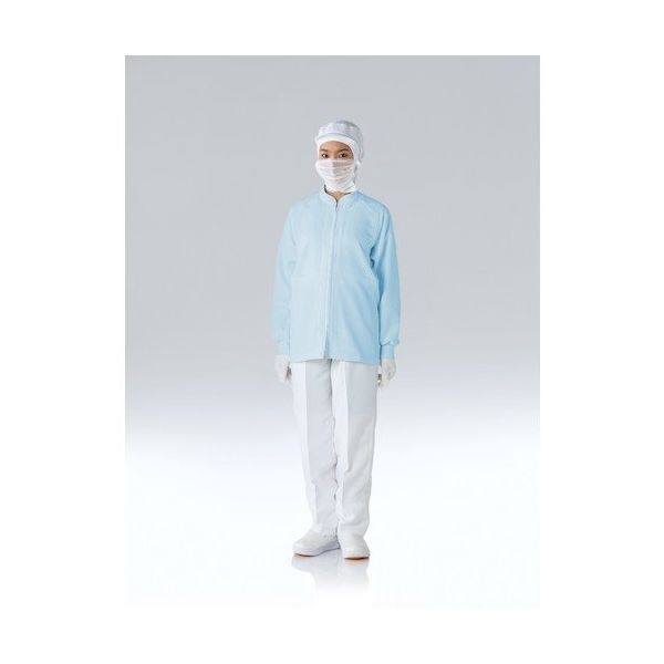 TriApex クリーンルーム用ウェア TriApex異物混入防止対策上着 JK274C L 青 JK274C-02-L 1着（直送品）