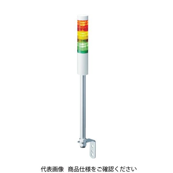 パトライト PATLITE LR4型 積層信号灯 φ40 L型ポール取付け LR4-202LJNW-RG 1台 836-4959（直送品）