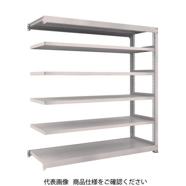 TRUSCO スチールラック M3型中量棚 1500×1121×H1800 6段 連結 ネオグレー M3-65126B NG（直送品）