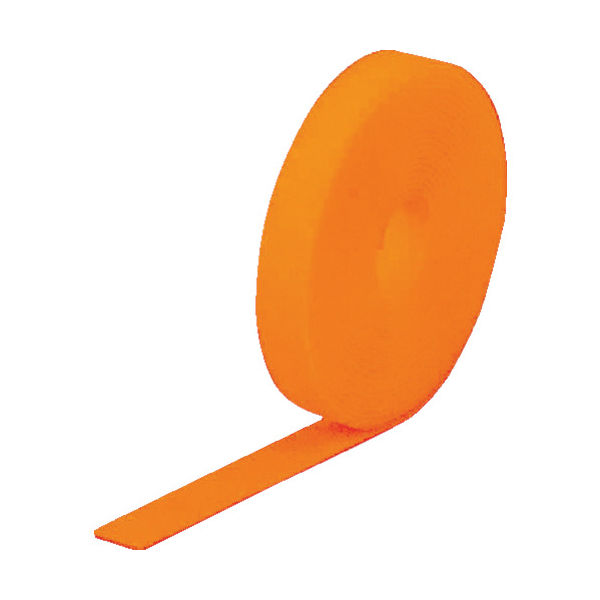 トラスコ中山 TRUSCO マジックバンド[[R下]]結束テープ両面蛍光オレンジ20mm25m MKT-20250-LOR 1巻（直送品）