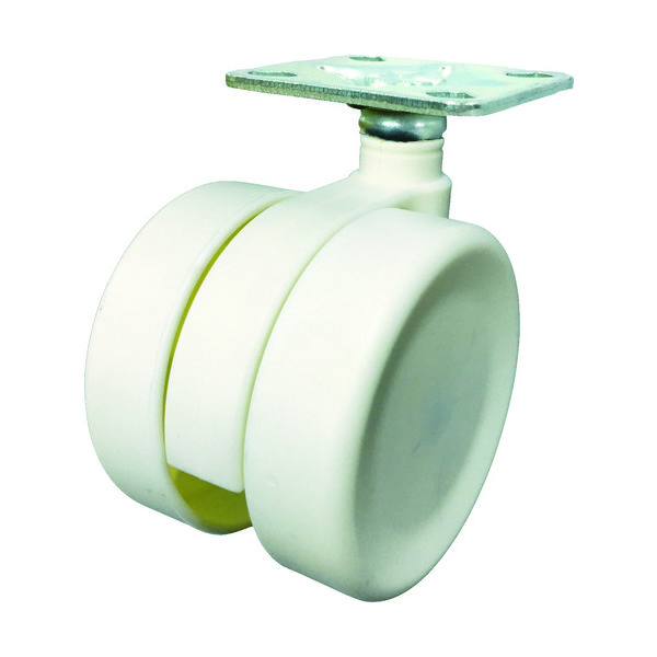 サムソンキャスター SAMSONG デザイン双輪キャスター「Frog」白 プレート 自在 65mm FROG-P-65-W 1個（直送品）