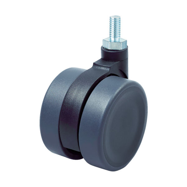 サムソンキャスター SAMSONG デザイン双輪キャスター「Frog」黒 ネジ 自在 65mm FROG-T-65-BK 1個（直送品）