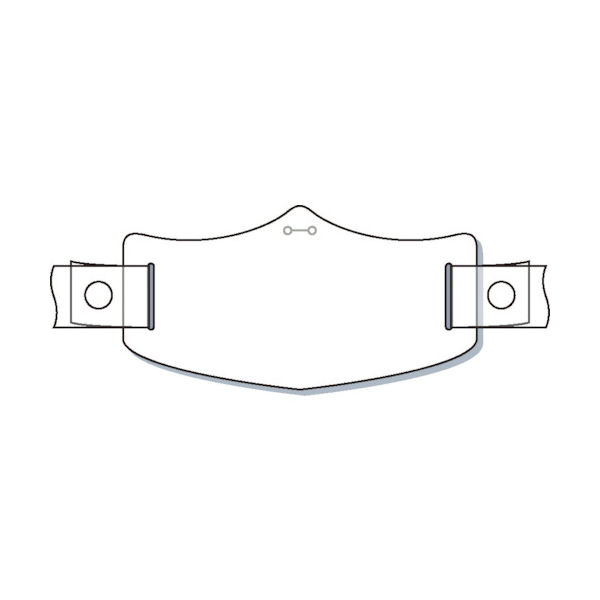 つくし工房 つくし e帽章 白無地 ヘルメット用樹脂バンド付 WE-101H 1枚 855-3174（直送品）