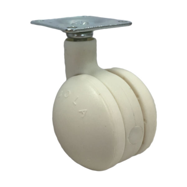 サムソンキャスター SAMSONG デザイン双輪キャスター「Bola」白 プレート 自在 50mm BOLA-P-50-W 1個（直送品）