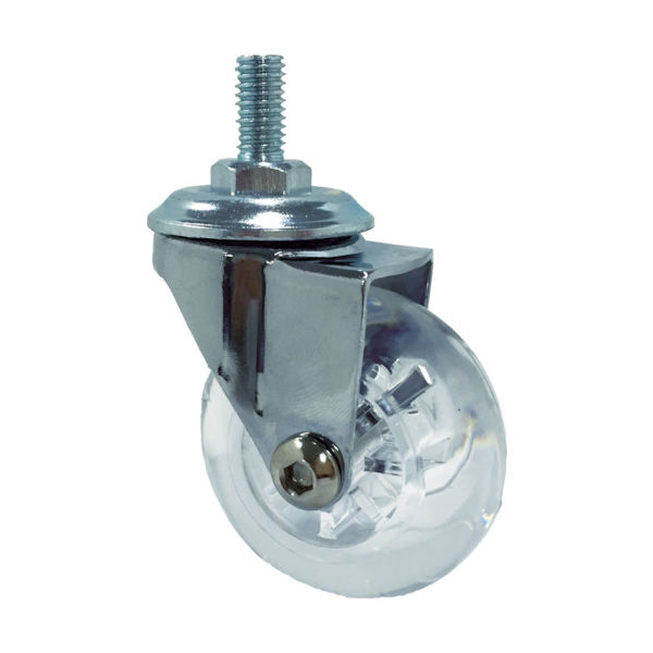 サムソンキャスター SAMSONG デザインクリアキャスター「Emma」 ネジ 自在 75mm EMMA-T-75 1個 828-0241（直送品）