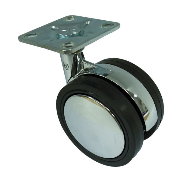 サムソンキャスター SAMSONG デザイン双輪キャスター「Eva」 プレート 自在 60mm EVA-P-60 1個 828-0247（直送品）