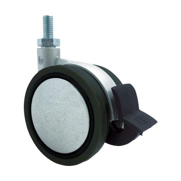 サムソンキャスター SAMSONG デザイン双輪キャスター「Eva」 ネジ 自在ストッパー付 60m EVA-TS-60 1個（直送品）