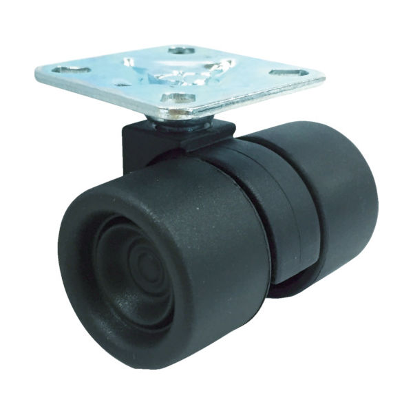 サムソンキャスター SAMSONG デザイン双輪キャスター「Farrari」 プレート 自在 38m FARRARI-P-38 1個（直送品）