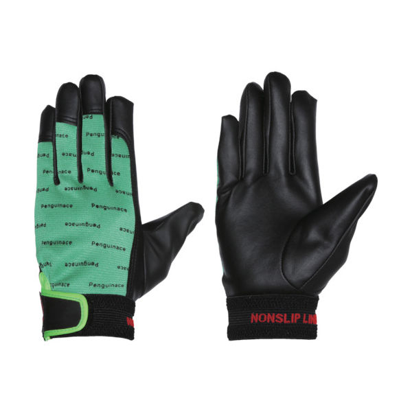 ペンギンエースジャパン ペンギンエース ノンスリップエレカー黒 M グリーン PA-2122 1双 855-3044（直送品）