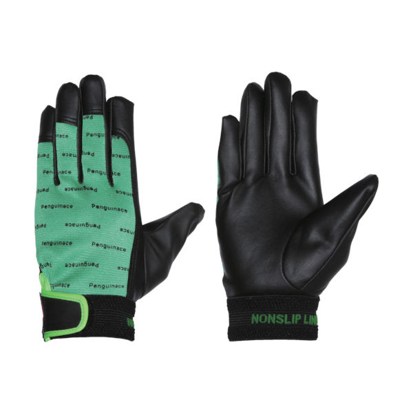 ペンギンエースジャパン ペンギンエース ノンスリップエレカー黒 LL グリーン PA-2124 1双 855-3046（直送品）